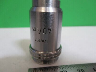 LEITZ WETZLAR OBJECTIVE 40X /170 OPTICS MICROSCOPE PART AS PICTURED #Z9-A-58