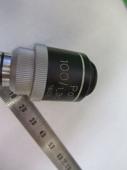 MICROSCOPE POL OBJECTIVE ZEISS WINKEL 100X GERMANY OPTICS AS PICTURED #S2-C-93