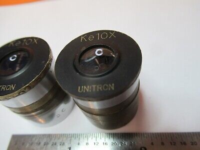 LOT UNITRON EYEPIECES Ke10X OCULAR OPTICS MICROSCOPE PART AS PICTURED &G1-A-54