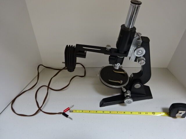 MICROSCOPE VINTAGE REICHERT WIEN POLARIZATION AUSTRIA POL OPTICS AS IS #TB-4