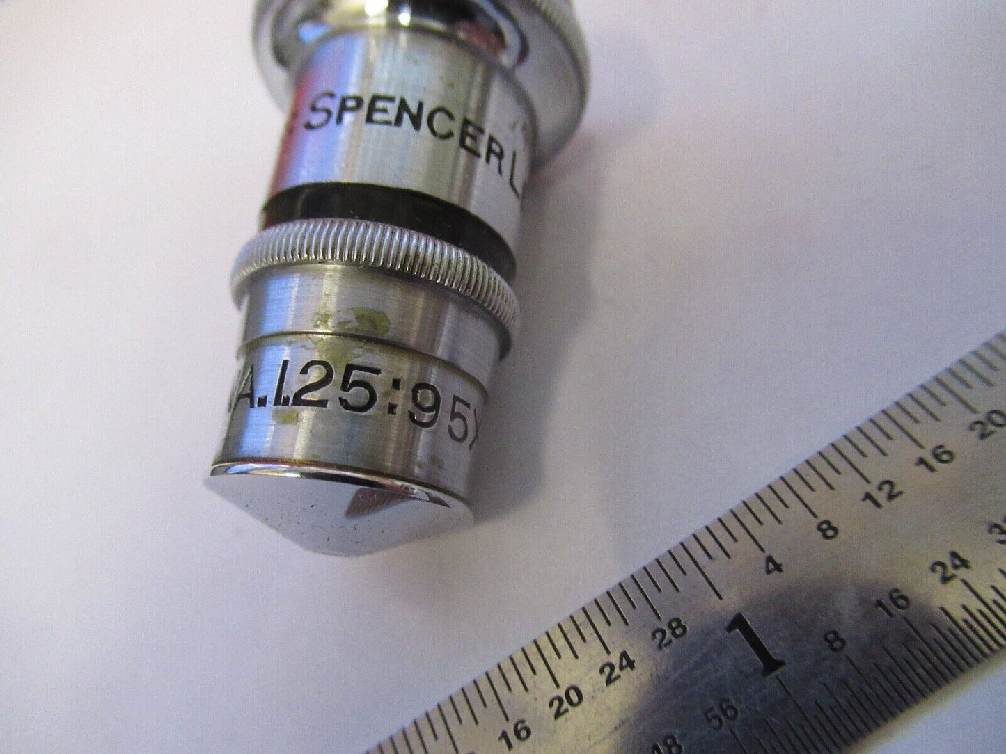 SPENCER 95X HOM IMM ANTIQUE OBJECTIVE OPTIC MICROSCOPE PART AS PICTURED &H6-A-35