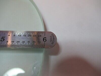 LARGE GLASS PLATE STAGE GLASS 6" DIAMETER MICROSCOPE PART AS PICTURED &Q1-A-74