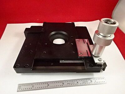 MICROSCOPE PART LEICA ATC STAGE SPECIMEN TABLE MICROMETER OPTICS AS IS #36-G-06