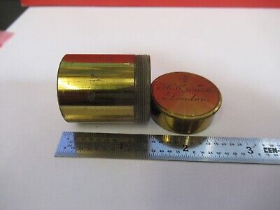 ANTIQUE BRASS HENRY CROUCH LONDON EMPTY OBJECTIVE CANISTER AS PICTURED &Q1-A-08