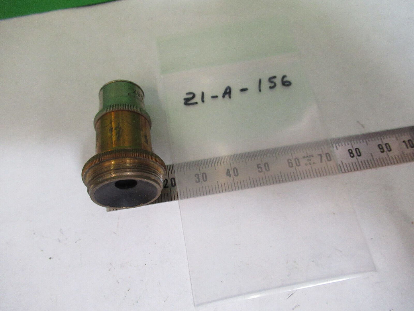 ANTIQUE BRASS SPENCER OBJECTIVE LENS OPTICS MICROSCOPE PART AS PICTURED Z1-A-156