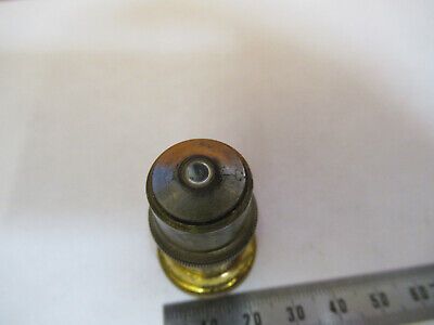 ANTIQUE BRASS LEITZ WEZLAR OBJECTIVE LENS MICROSCOPE PART AS PICTURED &8Y-A-114