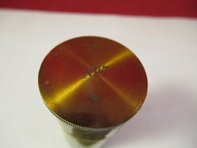 ANTIQUE BRASS EMPTY OBJECTIVE CAN LEMADERLEY FRANCE MICROSCOPE PART #66-A-44