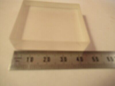 OPTICAL FLAT GLASS BLOCK DULL POLISHED SIDES OPTICS AS PICTURED &FT-4-47B