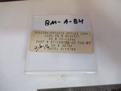 SPECTRA PHYSICS OPTICAL COATED FUSED SILICA LENS AS PICTURED &8M-A-84