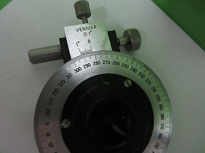 OPTICAL KARL LAMBRECHT VERNIER  POLARIZER ROTABLE AS IS OPTICS BIN#65-07