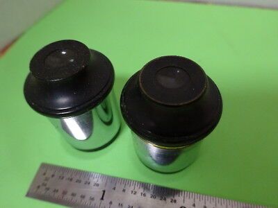 ANTIQUE PAIR SPENCER 10 10X EYEPIECE MICROSCOPE PART OPTICS AS PICTURED &5-A-17