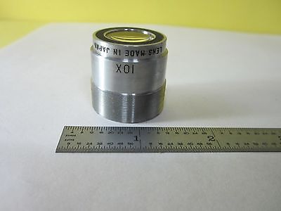 FOR PARTS MICROSCOPE OBJECTIVE JAPAN 10X OPTICS AS IS BIN#31-B-22