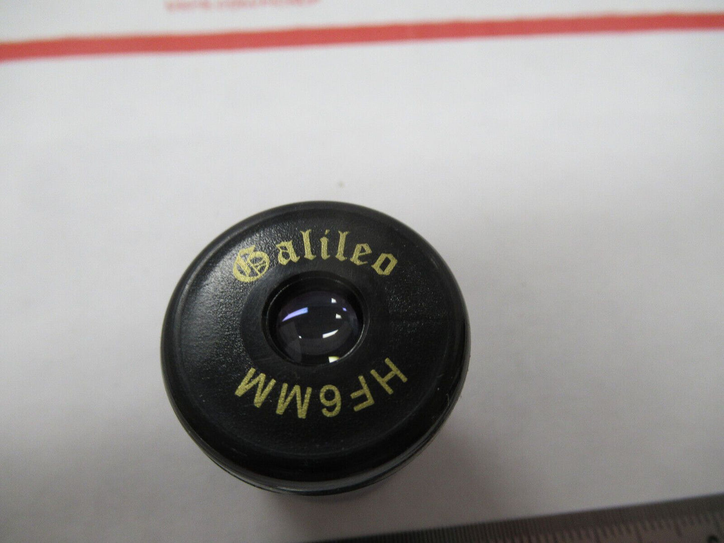 MICROSCOPE PART EYEPIECE GALILEO HF 6mm OPTICS LENS AS PICTURED &W7-B-52