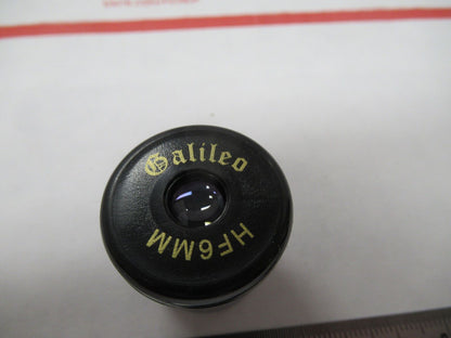 MICROSCOPE PART EYEPIECE GALILEO HF 6mm OPTICS LENS AS PICTURED &W7-B-52