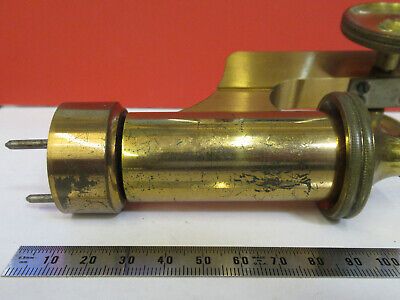 ANTIQUE BRASS BAUSCH LOMB STAGE LIMB FRAME MICROSCOPE PART AS PICTURED F6-B-107