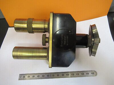 ANTIQUE ERNST LEITZ GERMANY BINOCULAR HEAD MICROSCOPE PART AS PICTURED 4B-FT-40