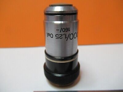 CARL ZEISS GERMANY OBJECTIVE 100X /160 OPTICS MICROSCOPE PART AS PIC &A9-A-64