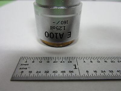 MICROSCOPE PART OBJECTIVE OLYMPUS JAPAN E A100 OPTICS  AS IS BIN#Q5-09