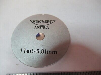 REICHERT AUSTRIA CALIBRATION STANDARD 0.01 MICROSCOPE PART AS PICTURED &3K-A-63