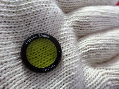 OPTICAL EUPHOS 2.5mm GERMANY FILTER LENS OPTICS AS IS #91-92