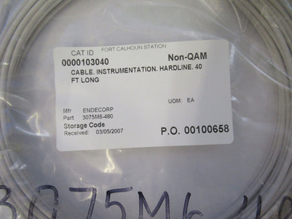 MEGGITT ENDEVCO HARDLINE CABLE 3075M6-480 for ACCELEROMETER AS PICTURED G3-FT-98