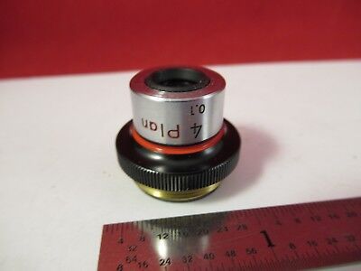 NIKON JAPAM OBJECTIVE PLAN 4X MICROSCOPE PART OPTICS AS PICTURED &75-B-16