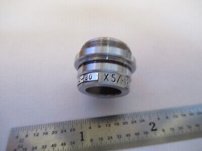 EALING 5X OBJECTIVE LENS MICROSCOPE PART OPTICS AS PICTURED &85-B-92