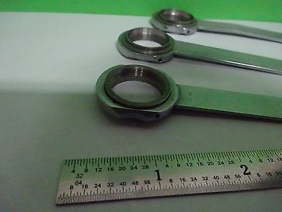 FOR PARTS MICROSCOPE OBJECTIVE LOT 3 EA HANDLES HOLDER ??  BIN#Y2-08