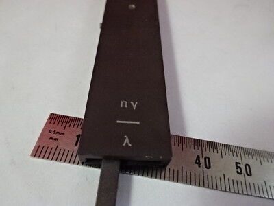 LAMBDA FILTER SLIDE FILTER AUS JENA GERMANY MICROSCOPE PART AS PICTURED #5-A-63