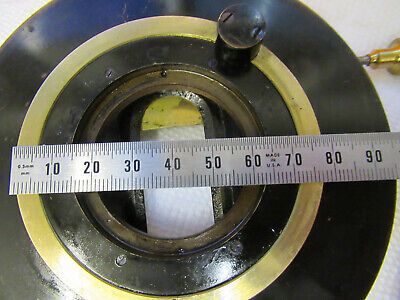 ANTIQUE CARL ZEISS BRASS XY POL STAGE RARE MICROSCOPE PART AS PICTURED P9-A-80