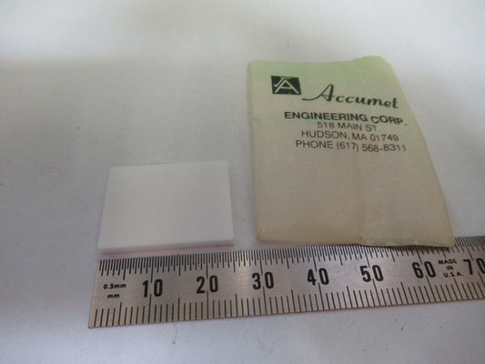 OPTICAL ACUMET OPAQUE ALUMINA PLATE CERAMIC OPTICS AS PICTURED &Q4-A-25