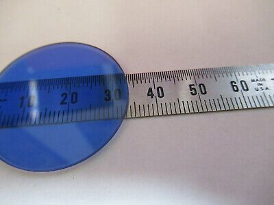 ANTIQUE BAUSCH LOMB GLASS BLUE FILTER  MICROSCOPE PART AS PICTURED #vB7-A-35