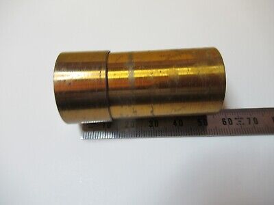 EMPTY ANTIQUE BRASS OBJECTIVE CAN BAUSCH LOMB 1/4 MICROSCOPE AS PICTURED 14-C10