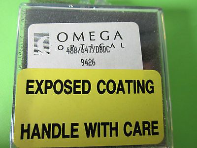 OPTICAL OPTEX DICHROIC FILTER COATED 488 / 647 nm  LASER OPTICS BIN#B5-55