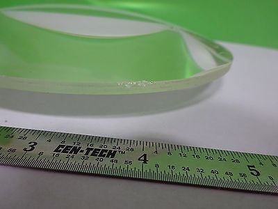 LARGE OPTICAL BI CONVEX LENS THICK LASER OPTICS [chip on edge] AS IS BIN#Y3-23