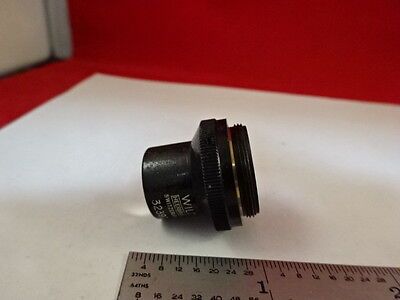 MICROSCOPE PART WILD HEERBRUGG 4X SWISS OBJECTIVE OPTICS AS IS #AM-44