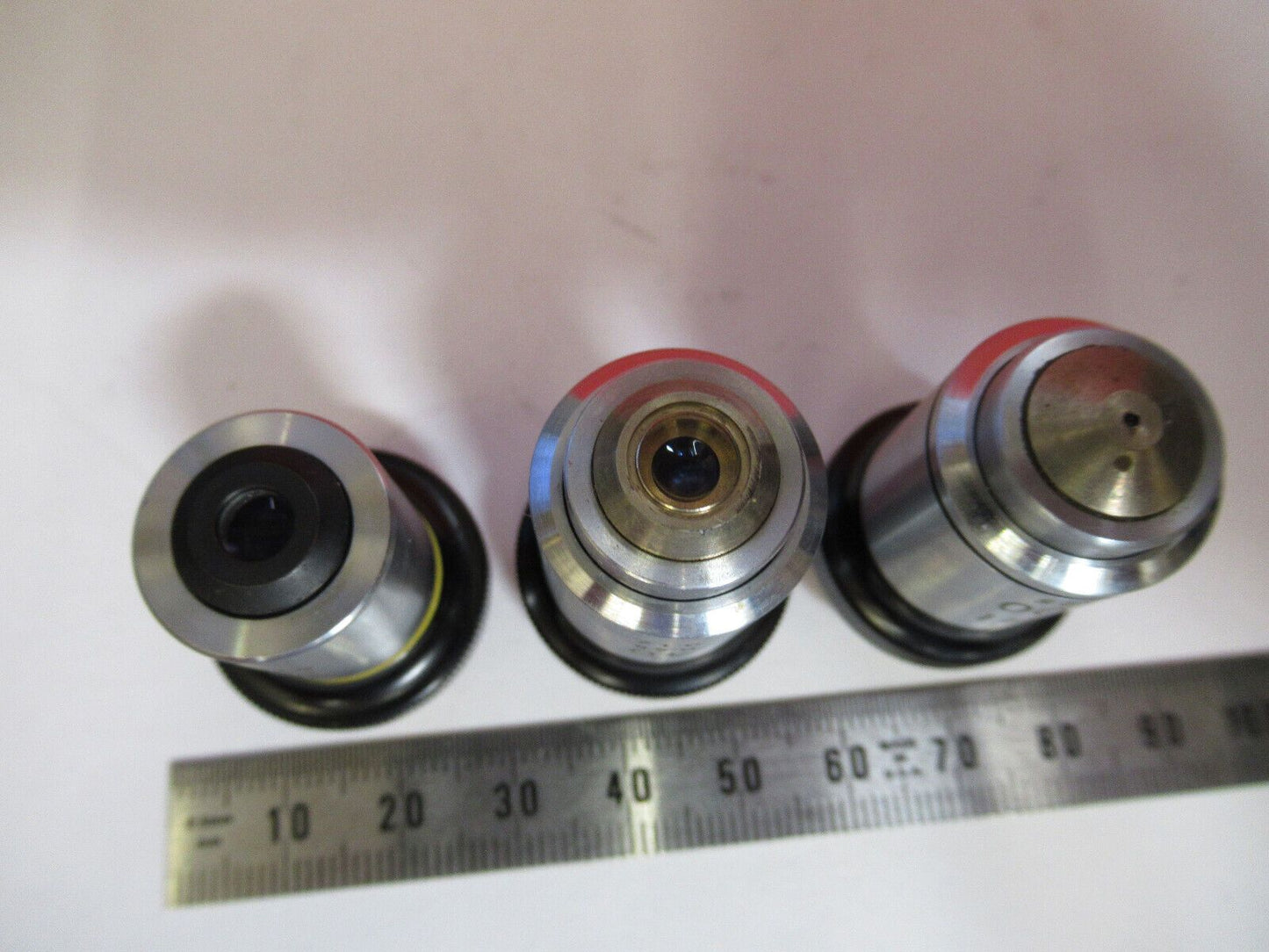 LOT OBJECTIVES LENSES NIKON JAPAN OPTICS MICROSCOPE PART AS PICTURED y7-b-23