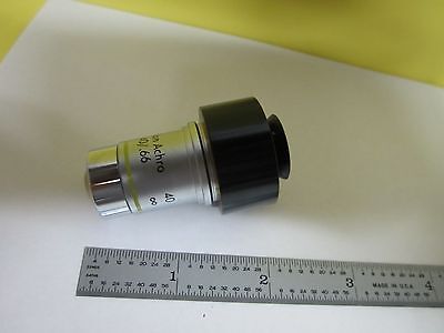 MICROSCOPE PART OBJECTIVE REICHERT 40X PLAN ACHRO OPTICS AS IS BIN#19V-B-36