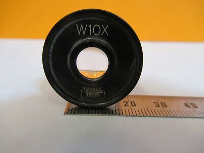 YASHIMA TOKYO JAPAN W10X EYEPIECE OPTICS MICROSCOPE PART AS PICTURED #P6-A-17