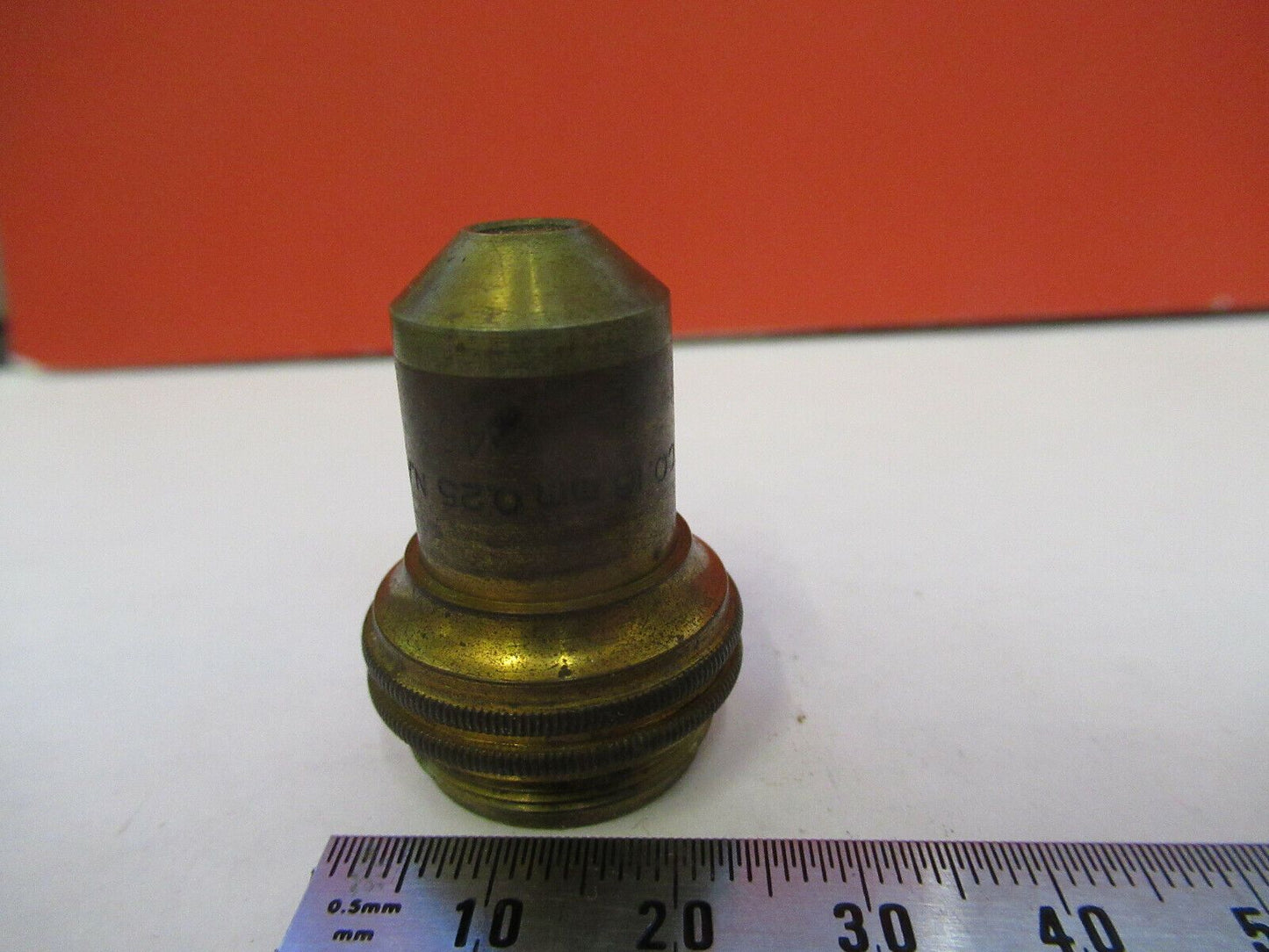 ANTIQUE BRASS BAUSCH LOMB OBJECTIVE 10X MICROSCOPE PART AS PICTURED &Q4-A-32