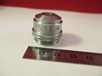 LEITZ GERMANY POL OBJECTIVE 3.5X /170 OPTICS MICROSCOPE PART AS PICTURED 8-A-80