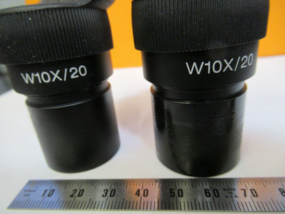 GENERIC PAIR EYEPIECE OCULAR W10X/20 OPTICS MICROSCOPE PART AS PICTURED &P9-A-04