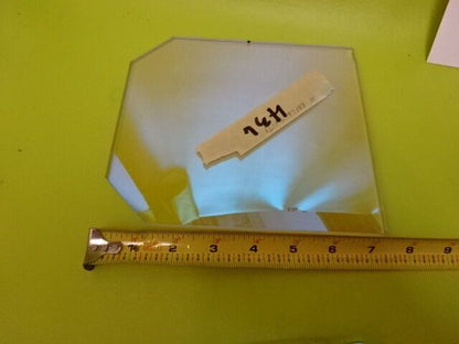 HUGE OPTICAL TRUNCATED COATED DICHROIC MIRROR GLASS OPTICS AS IS &50-A-02