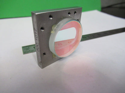 OPTICAL DICHROIC LENS MOUNTED BASE  LASER OPTICS AS PICTURED &R6-A-19