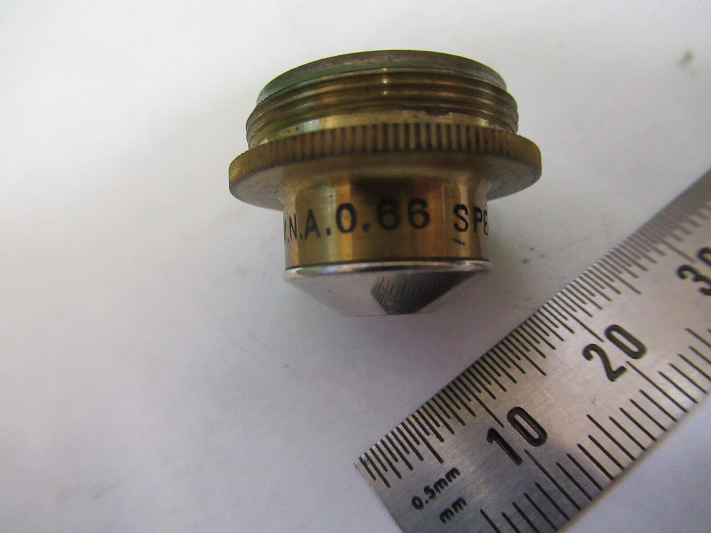 ANTIQUE SPENCER AO BRASS OBJECTIVE 4mm MICROSCOPE PART AS PICTURED &75-B-09