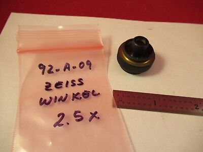 ZEISS WINKEL GERMANY OBJECTIVE 2.5X 160/ OPTICS MICROSCOPE PART &92-A-09