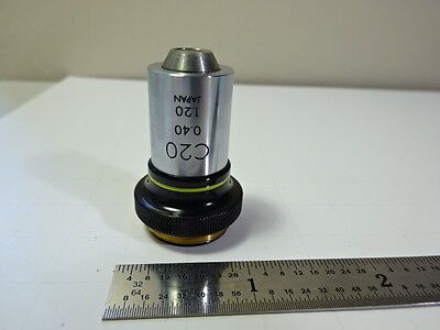 MICROSCOPE PART OBJECTIVE OLYMPUS JAPAN C20 OPTICS AS IS B#AE-71