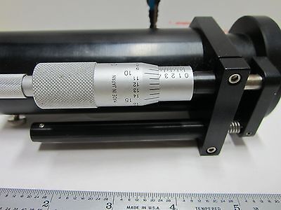 MITUTOYO MICROMETER WITH OPTICAL FIXTURE LASER OPTICS BIN#53-12