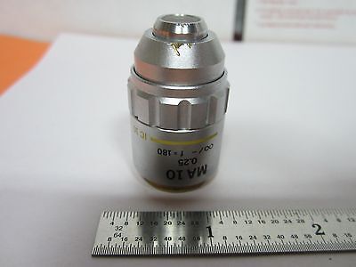 MICROSCOPE PART OBJECTIVE OLYMPUS MA 10X JAPAN INFINITY OPTICS BIN#B4-Z-10