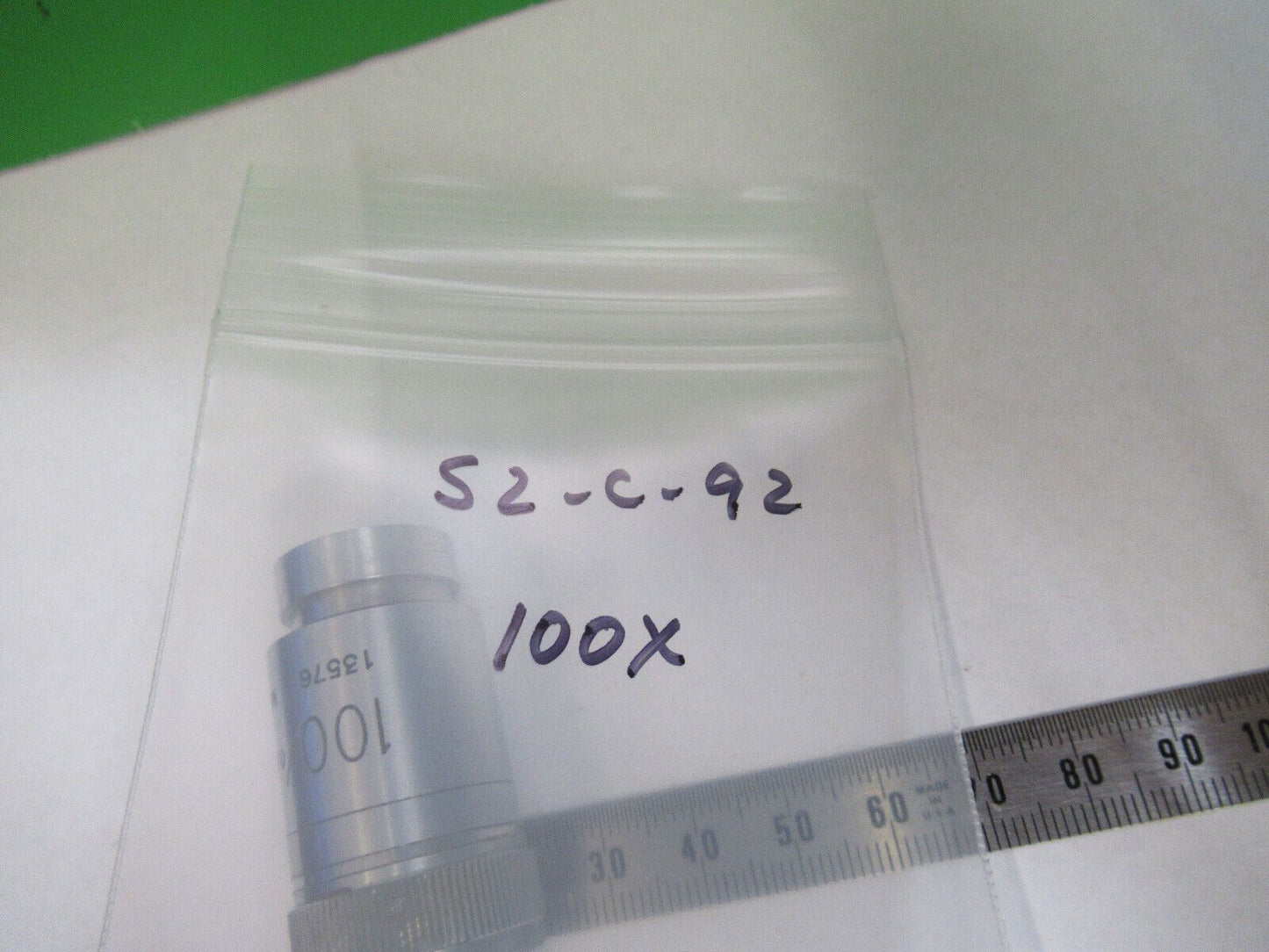 MICROSCOPE VICKERS OBJECTIVE 100X METALLOGRAPH UK OPTICS AS PICTURED #S2-C-92